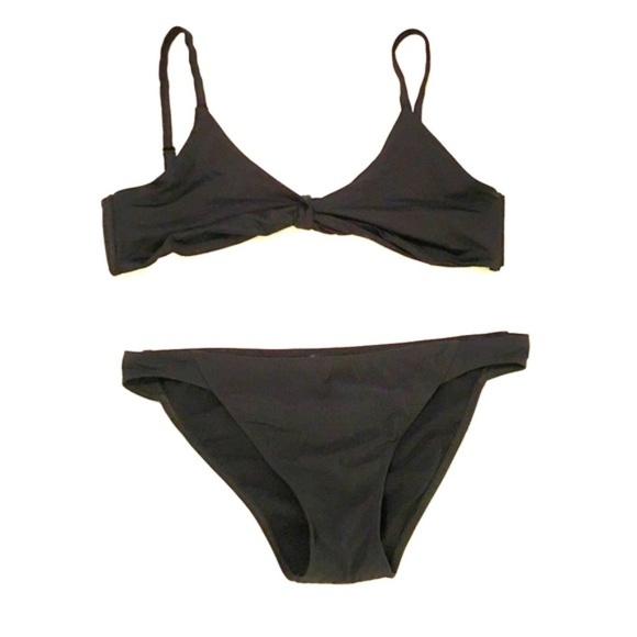 zara black bikini